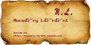 Mocsáry Lóránt névjegykártya